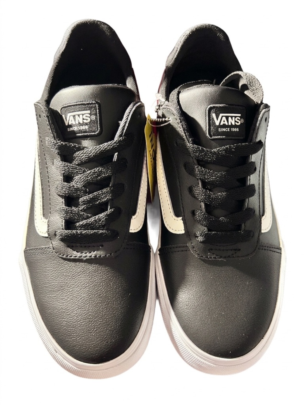 Vans Black Low-Top Sneakers with White Side Stripe 7.5 Women NWB